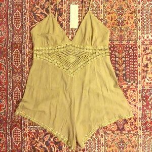 Luna Serena new 100% handmade olive romper 2016